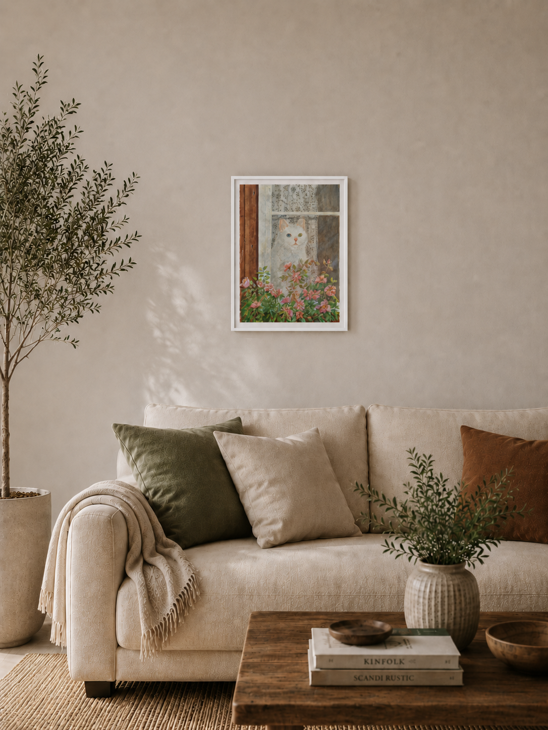 Katten i Vikafönstret – Fine art print
